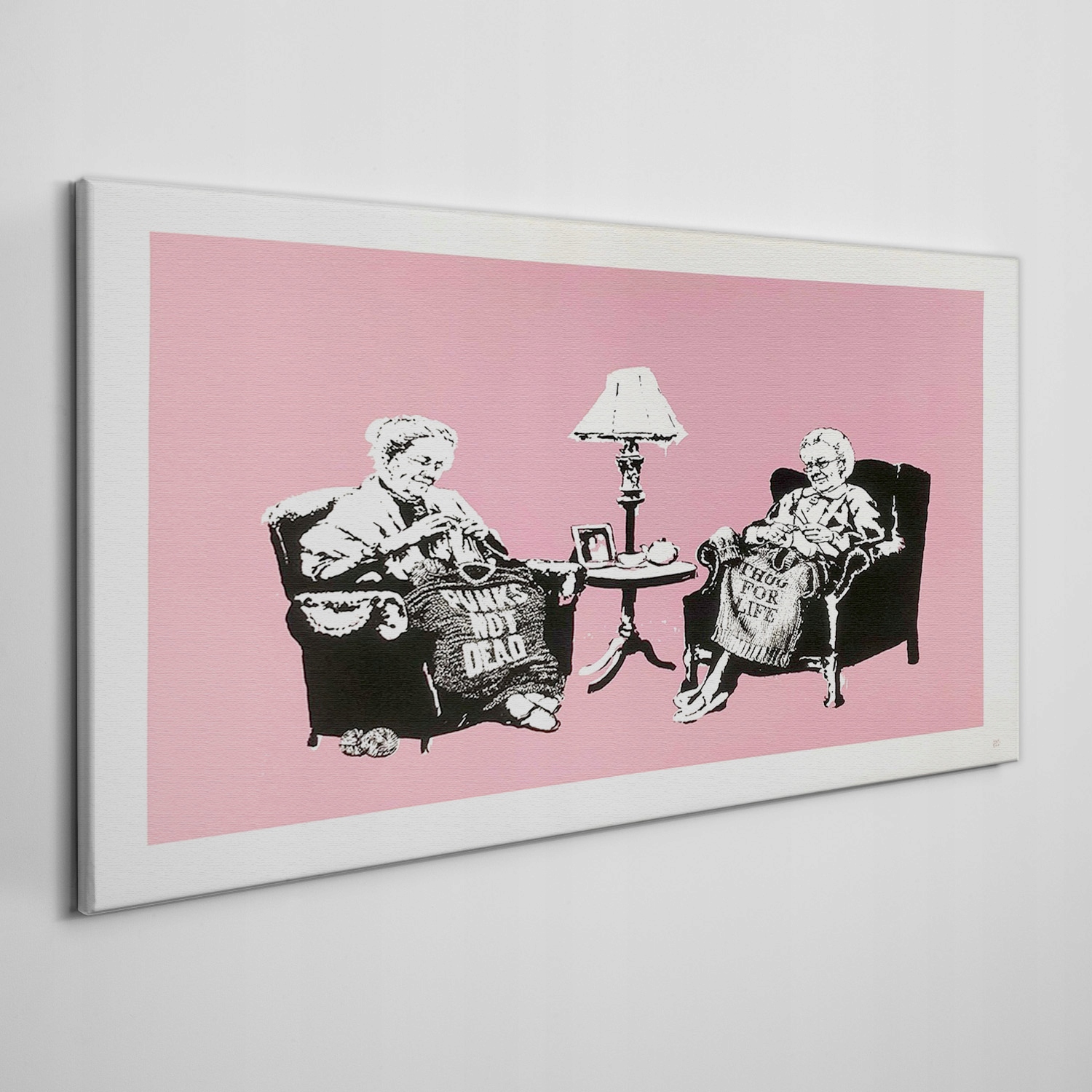 

Foto-obraz na ramie płótno Babcie Banksy 120x60 cm