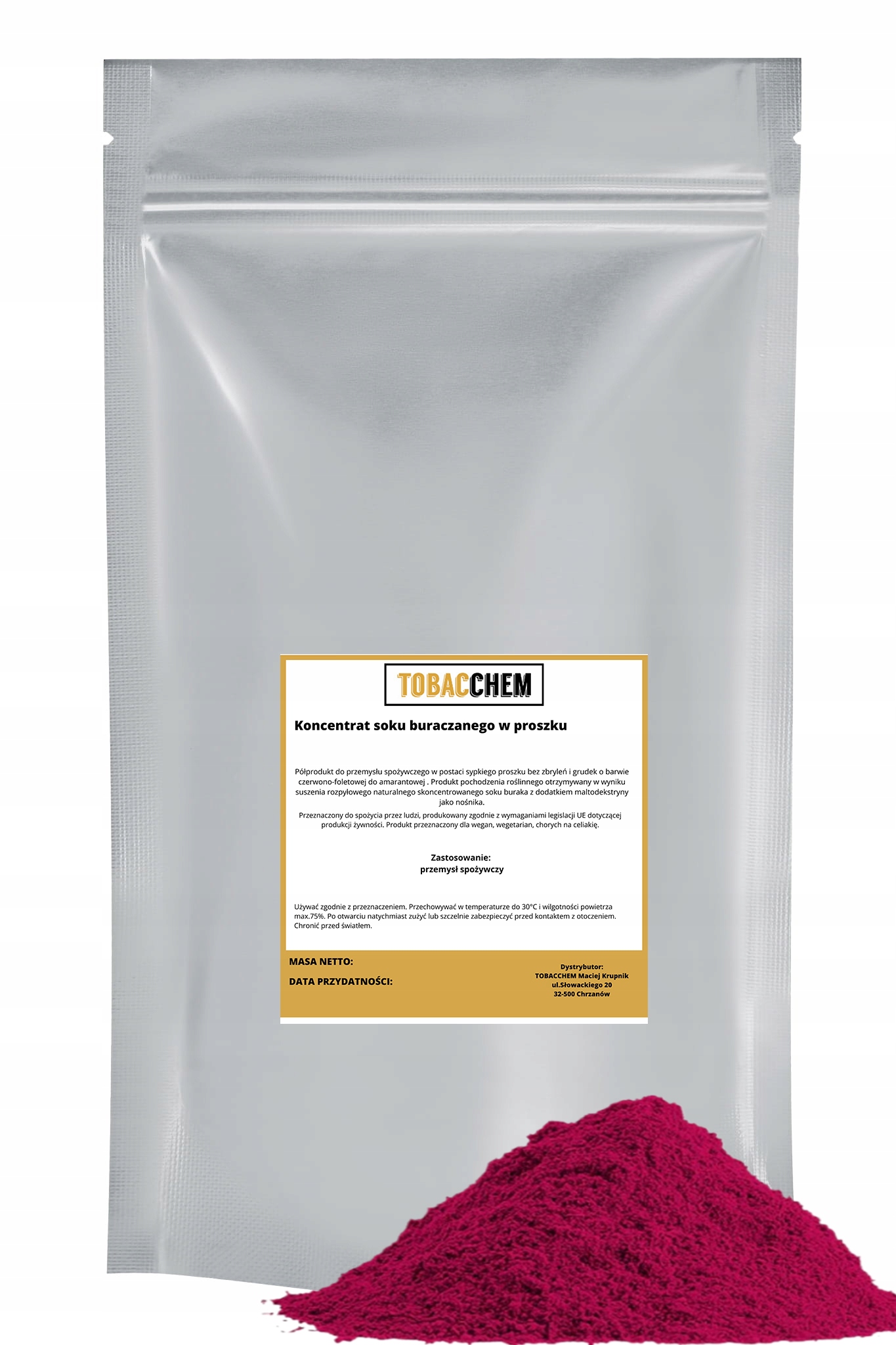 Levně Koncentrát řepné šťávy v prášku, barvivo, přísada do pokrmů 500 g