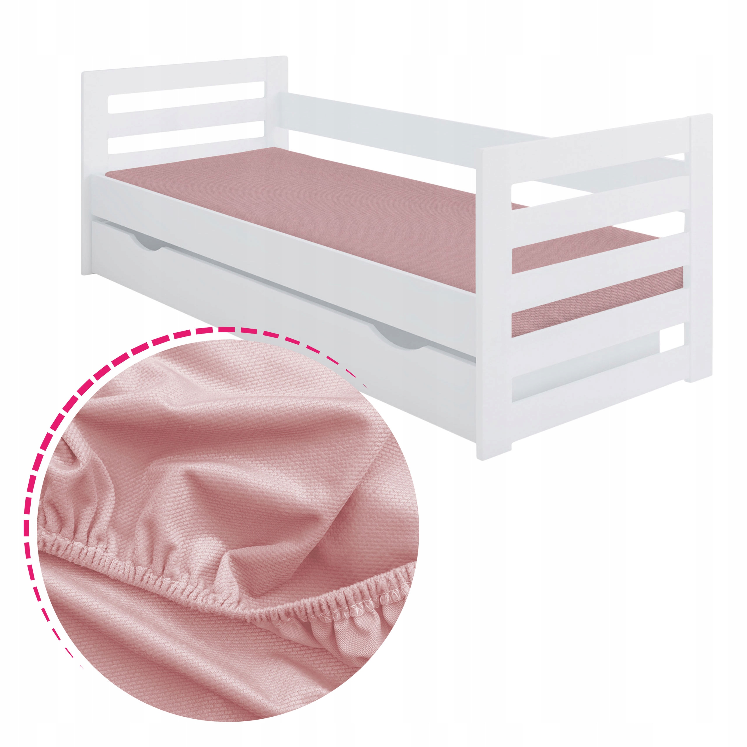 Povlak na postel 80x160 s gumičkou Plyš Velvet Starorůžová