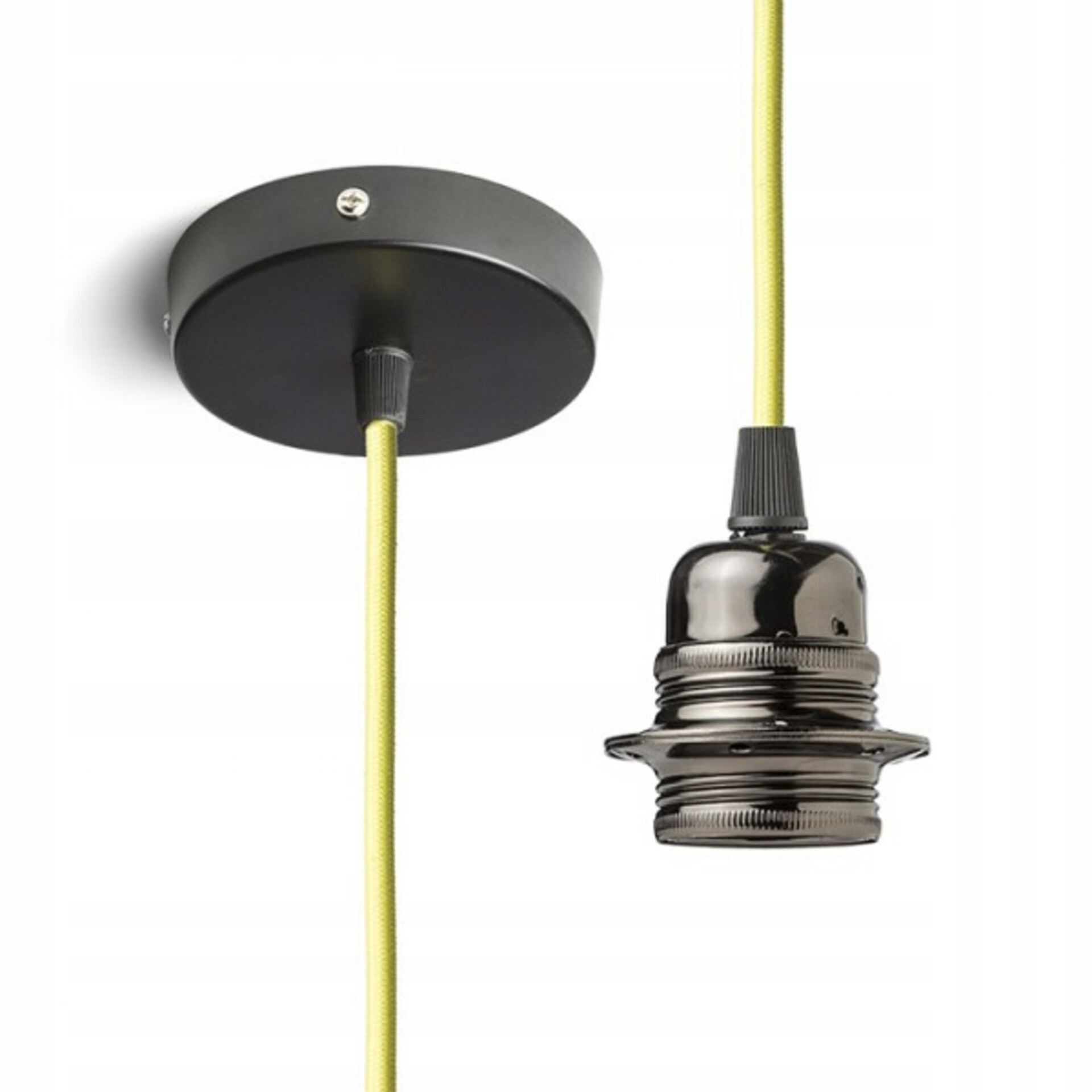 Rendl Elisa závesná sada čierna, lak, chróm, E27, 28W, 1,5m R11885