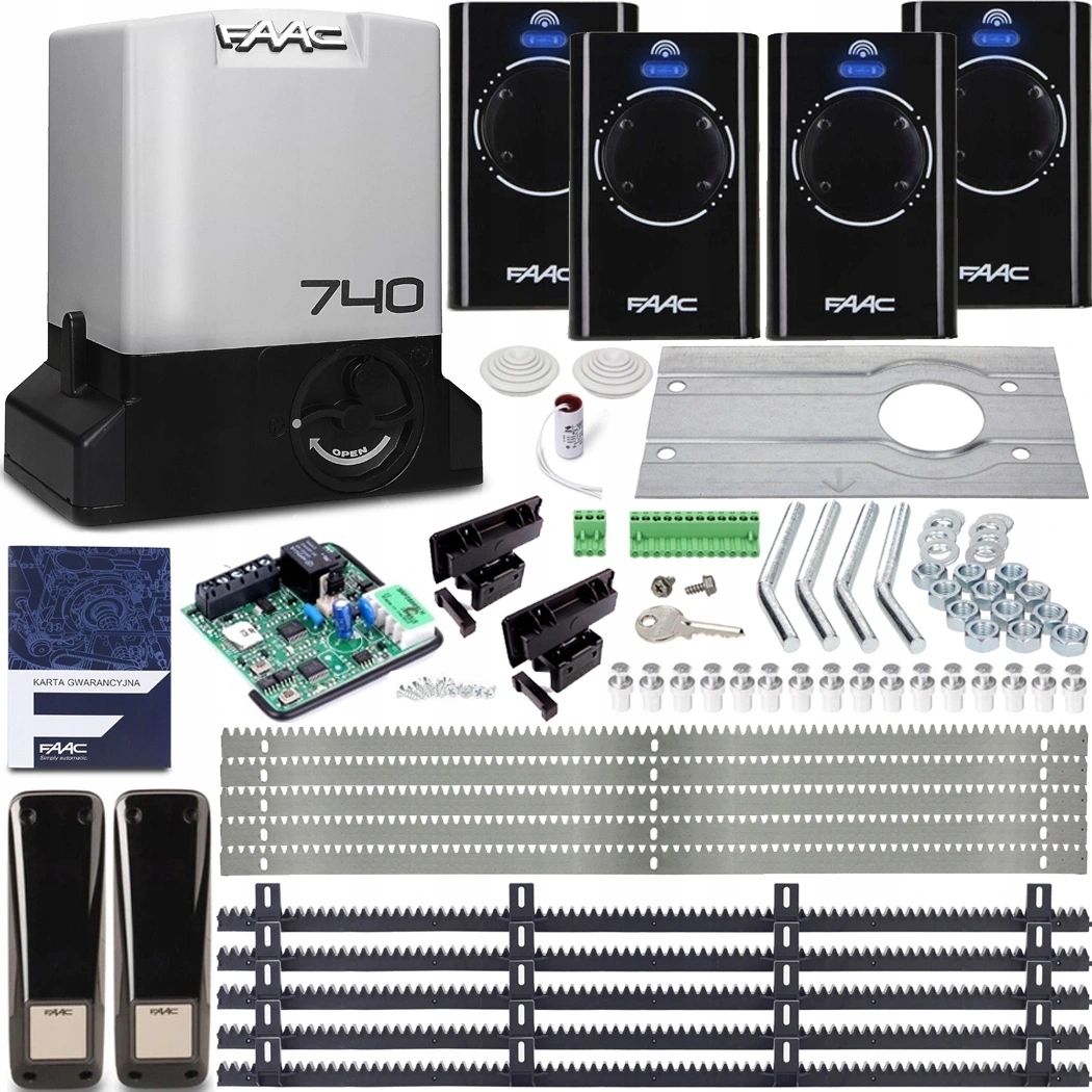 Zestaw Delta2 FAAC 740 4x Pilot 868mHz 5x Listwa