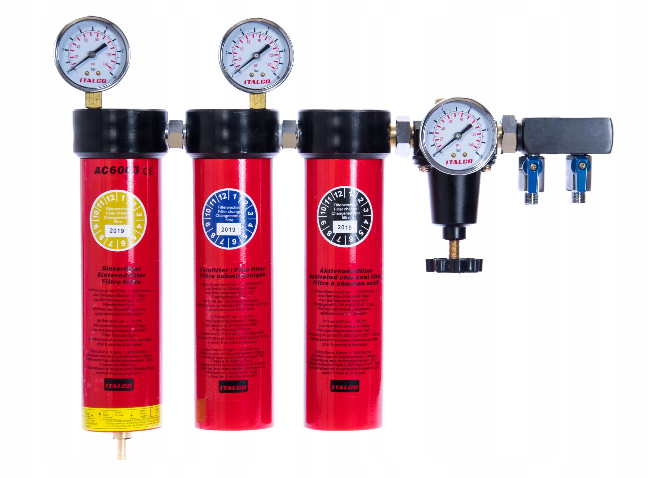 Filtry Lakiernicze Powietrza 3-STOPNIE Reduktor