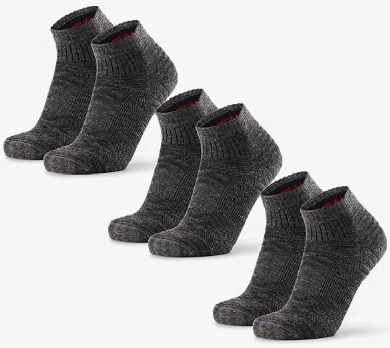 Danish Endurance Letnie Skarpety Trekkingowe Merino 38% 3 szt 48-51 Szare