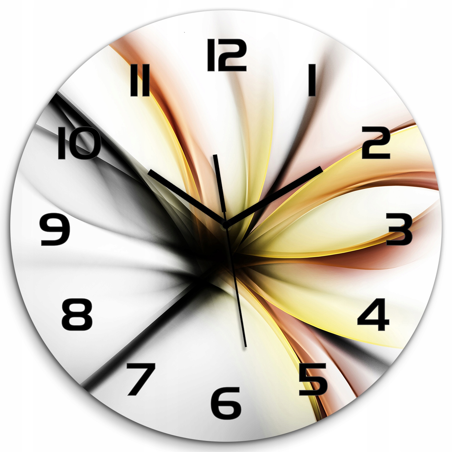 

Duży szklany zegar ścienny Abstrakcja kwiat fi 60