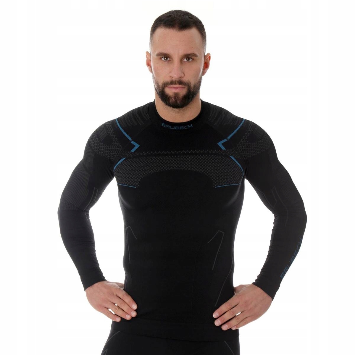 Brubeck męska bluza Thermo czarno/niebieski M