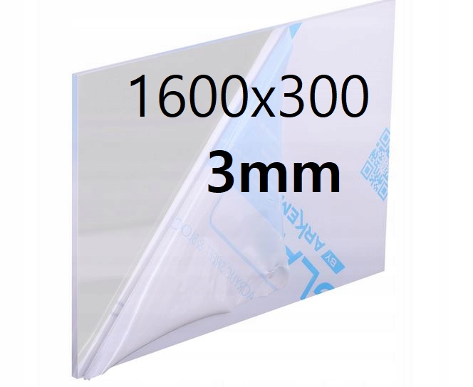 Pleksi /plexi Plexa Plexa Bezbarvá na míru 1600x300x3 mm Akrylová Deska