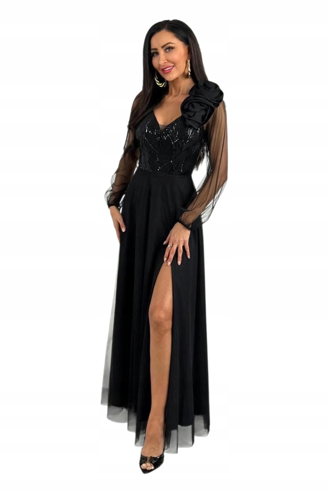 Dlouhá šaty sukně Pretty Women Plus size, velikost 50, černá