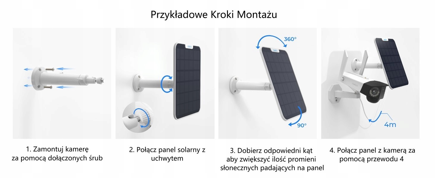 Panel solarny 2 6W do kamer Reolink MODEL 2023 Marka Reolink