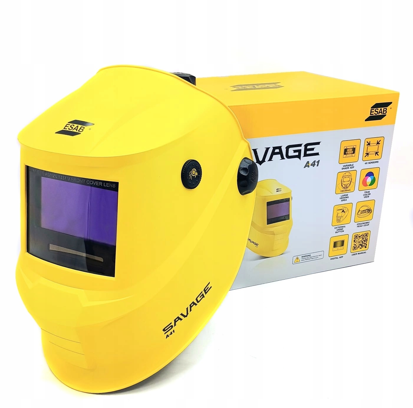 Svařovací Přilba Maska Esab Savage A41 8-13 Automatická Žlutá