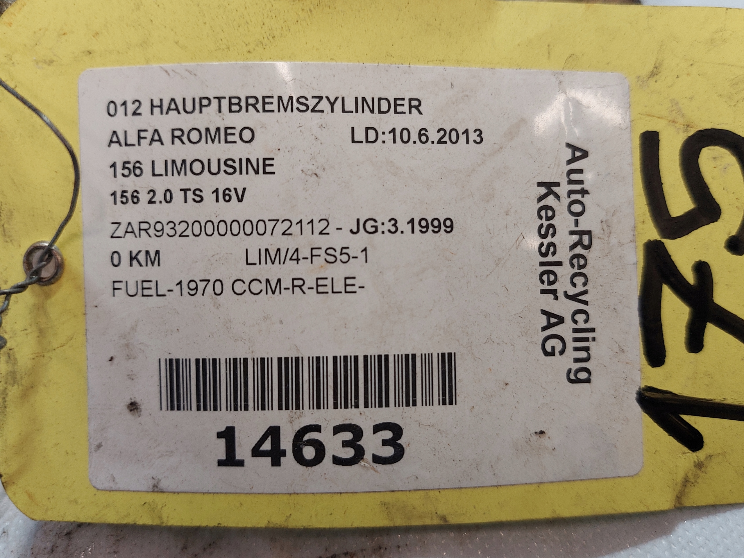 Servofreno ALFA 156 2.0 TS BOSCH GH190