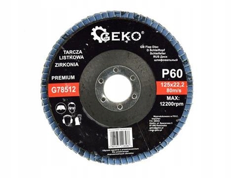

Tarcza Lamelkowa Listkowa Inox Nierdzewka 125 GR60
