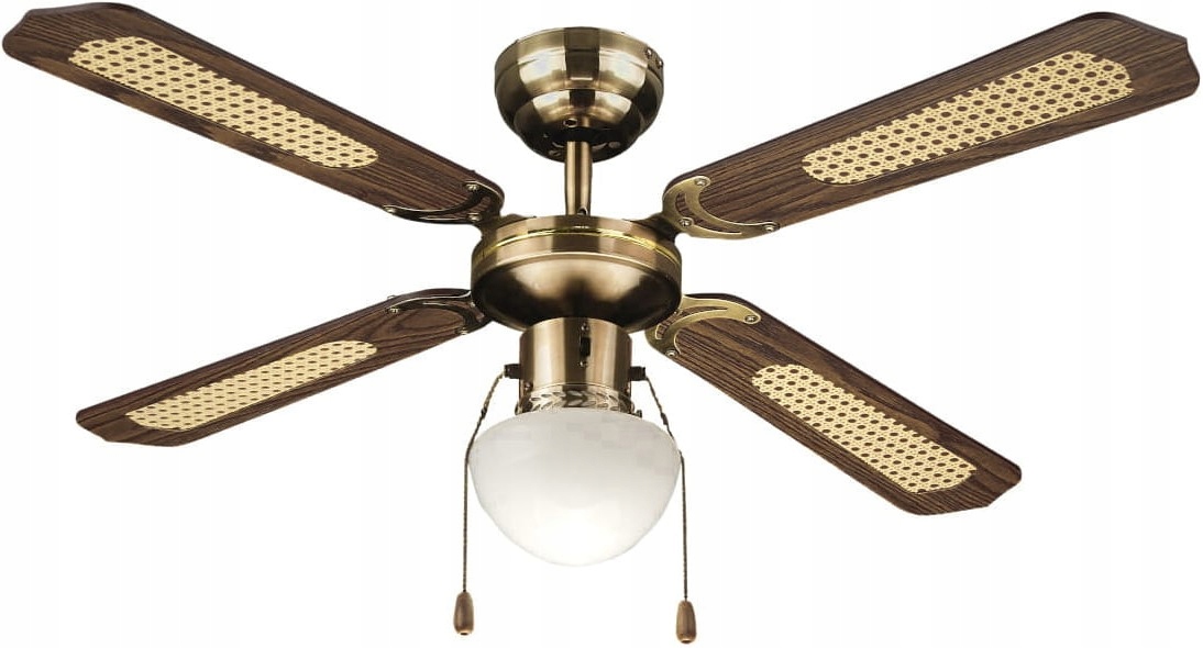 Stropný ventilátor Gravis Hnedý 106 cm Ventilátor Luster Lampa E27 Led