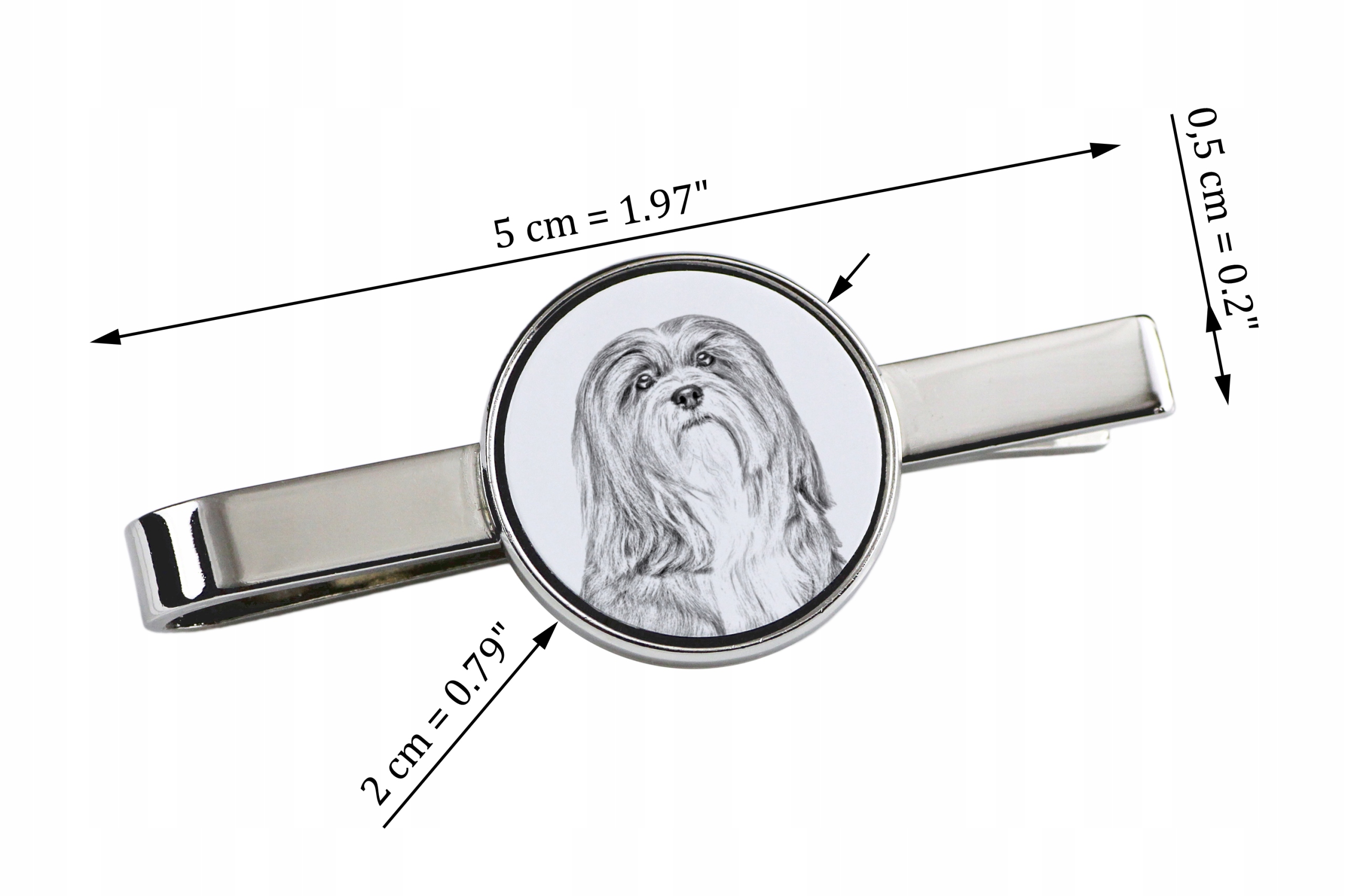 Lhasa Apso - spinka do krawata z psem, personalizowany klips do krawata, wy Marka Art-Dog