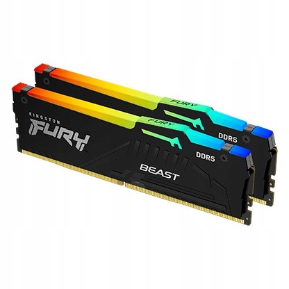 Kingston Paměť DDR5 Fury Beast Rgb 32GB (2*16GB)/6400 CL32 Expo černá