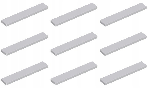 

Lego 6636 Tile Płytka 1x6 szara jasna (9g) 9 szt.