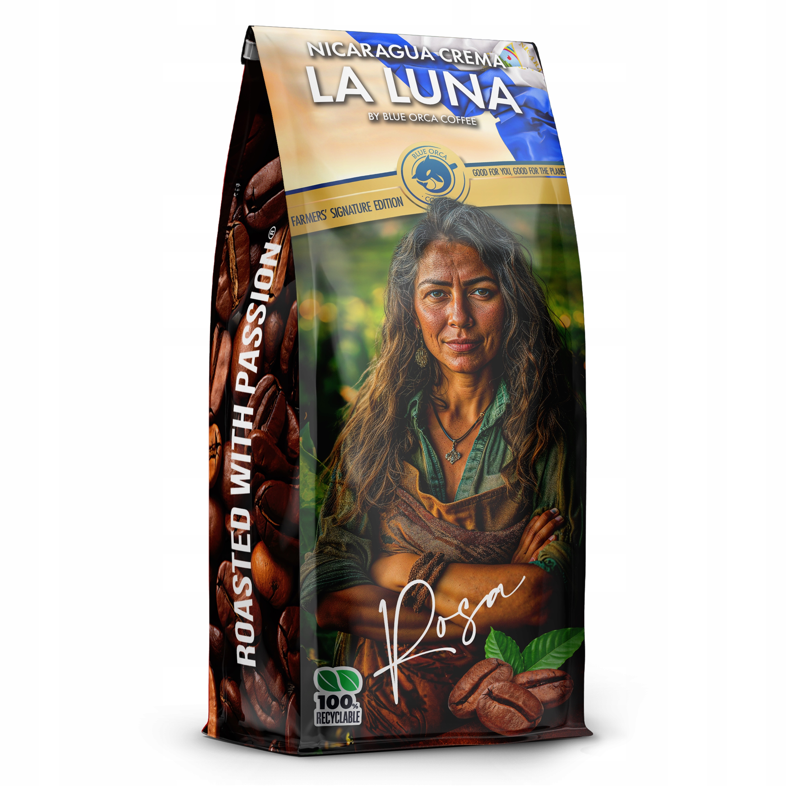 Levně Káva zrna 1kg Nicaragua La Luna Crema Farmers Limited Edition Blueorca