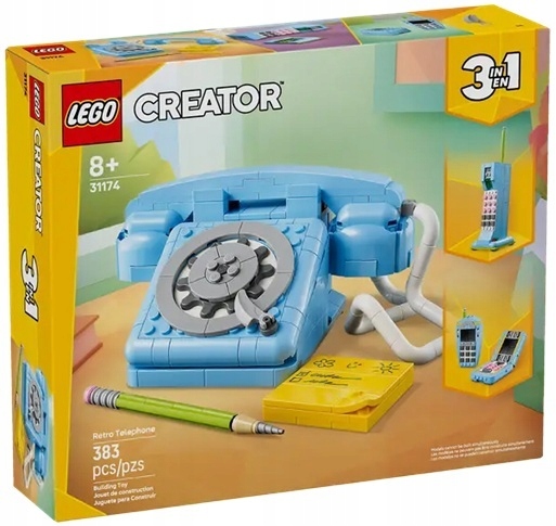 Telefon v retro stylu 383 dílků stavebnice Lego Creator 31174