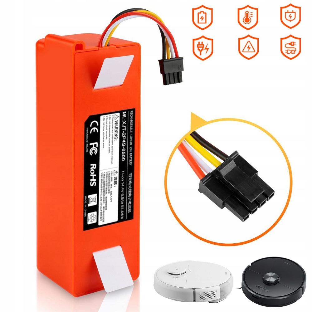 Náhradní Baterie Akumulátor Pro Xiaomi Roborock S50 S51 S55 14.4V 6500MAH