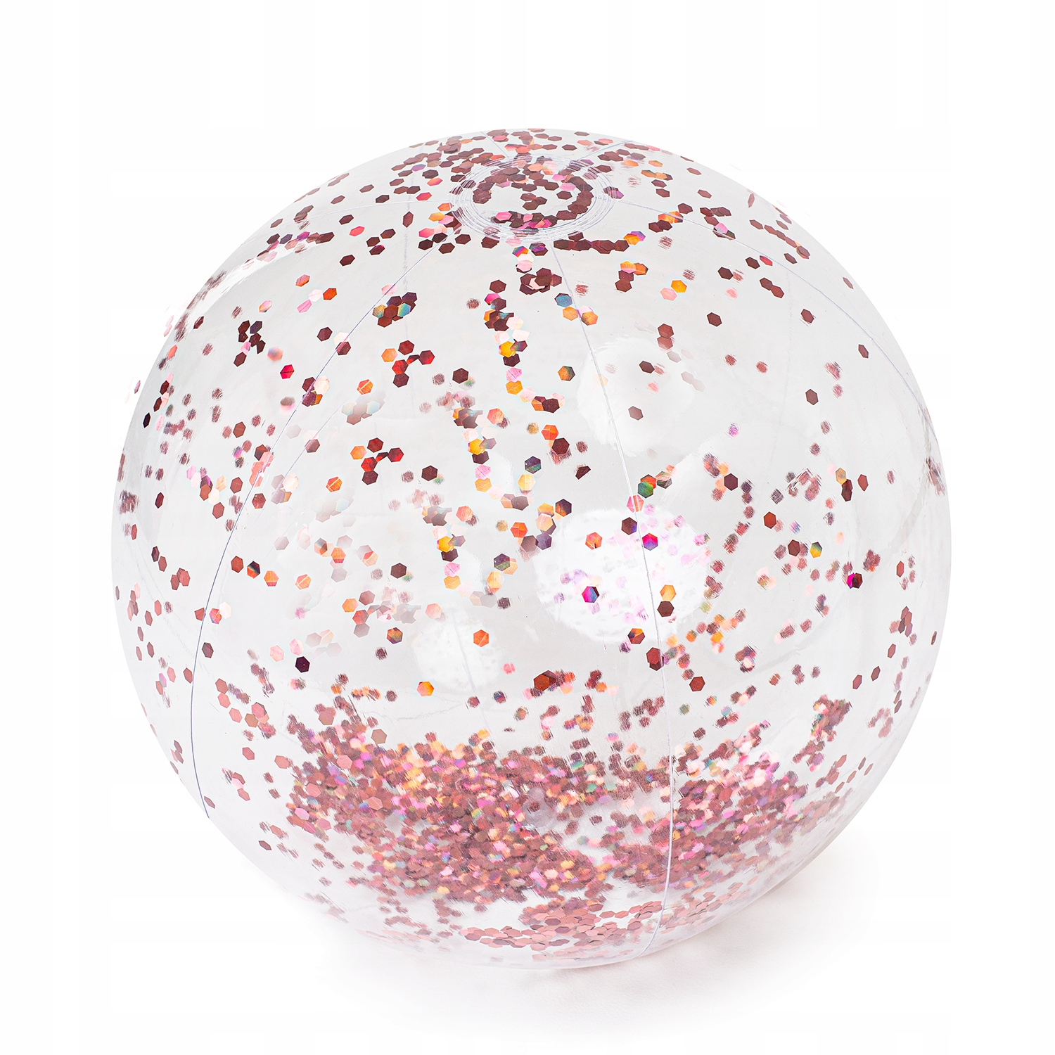 PIŁKA DMUCHANA PLAŻOWA DUŻA DO WODY DLA DZIECI RODZINNA Z CEKINAMI 60CM Średnica 60 cm