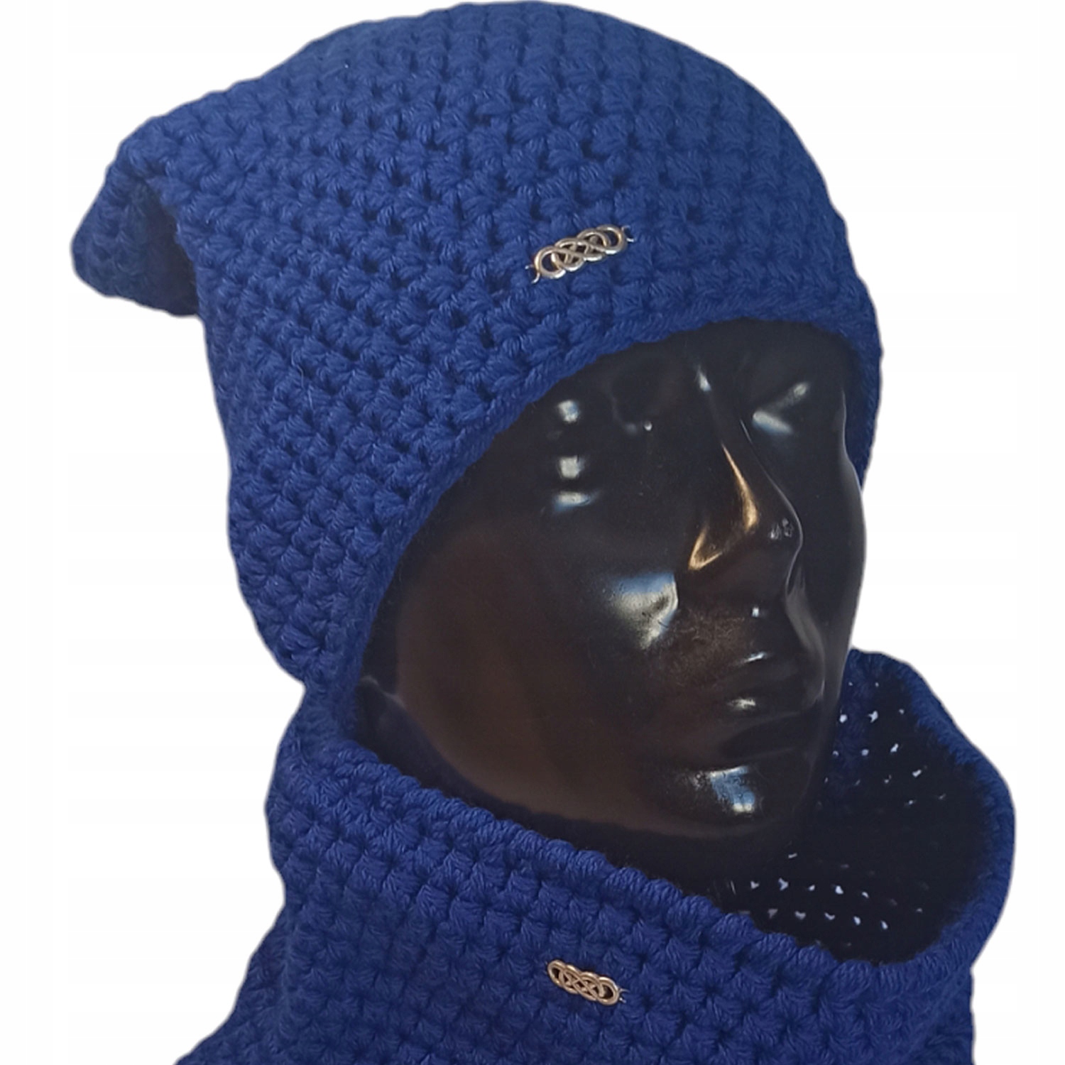 Kobaltová čepice šmoulinka handmade R 55-57