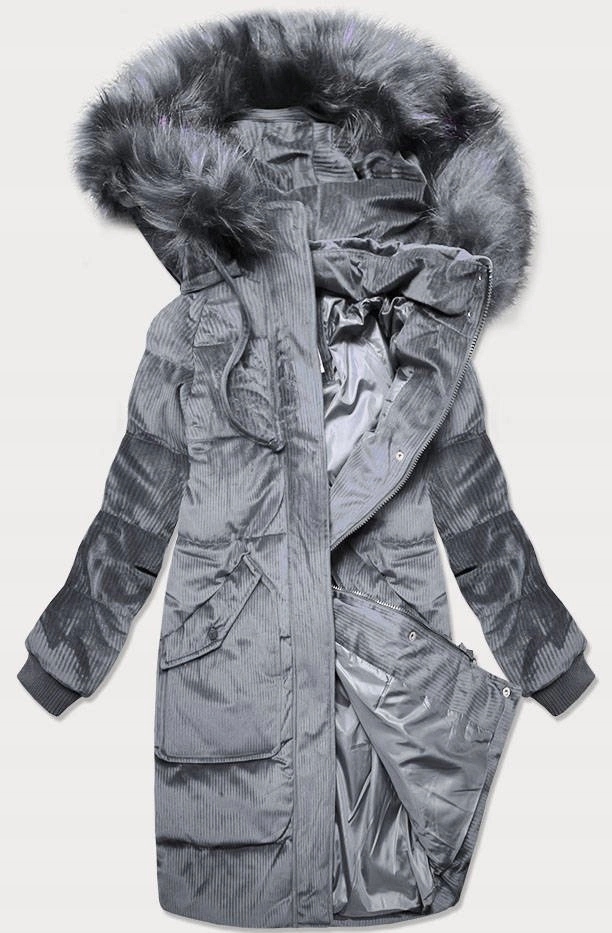 Šusťáková Bunda Kapuce 7764 Šedá Xs (34)