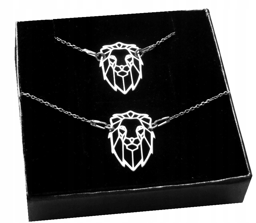 

Komplet król lew Origami Celebrytka srebro 925