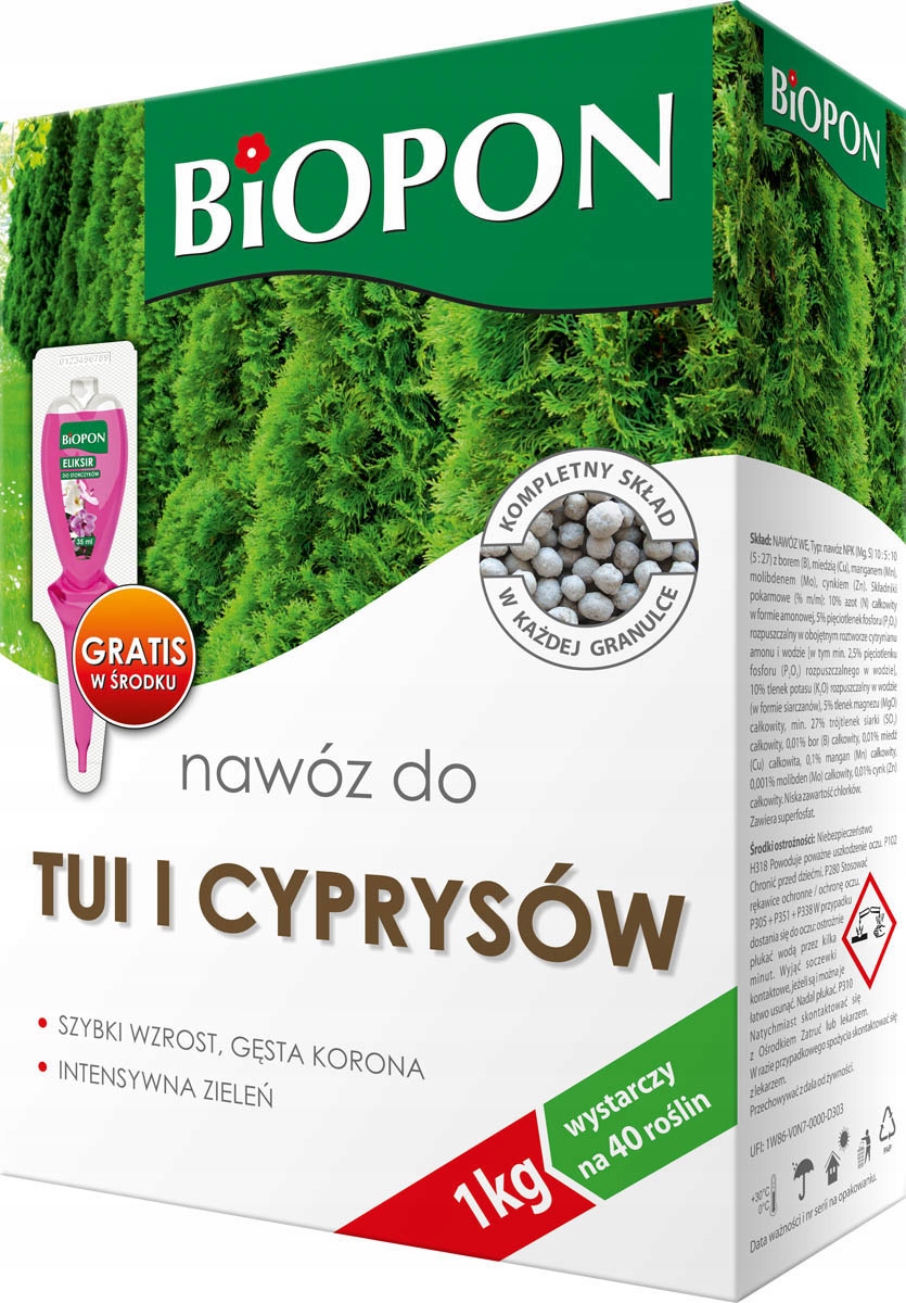 

Nawóz Do Tui I Cyprysów 1kg Biopon