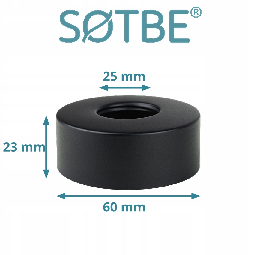 Rozeta do baterii ściennej okrągłą Maskownica Kolor czarny mat Marka Sotbe