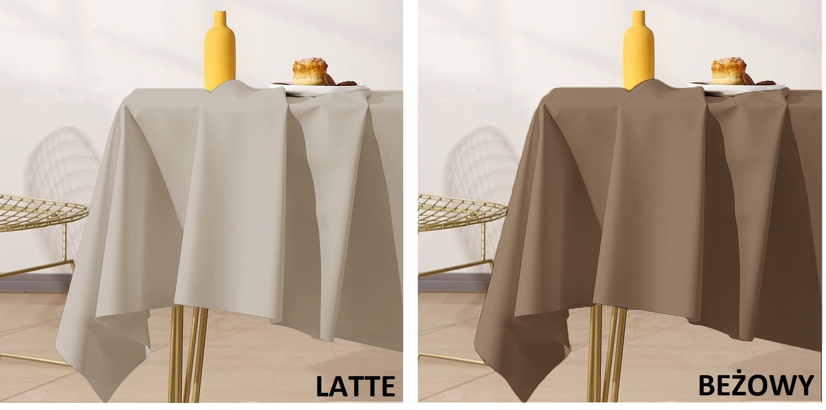 OBRUS GŁADKI ETHERAL MATOWY GRUBY 140x300 KOLORY Kształt prostokątny