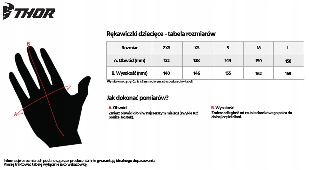 RĘKAWICZKI DZIECIĘCE THOR YOUTH SECTOR BLACK S Typ Cross / Enduro