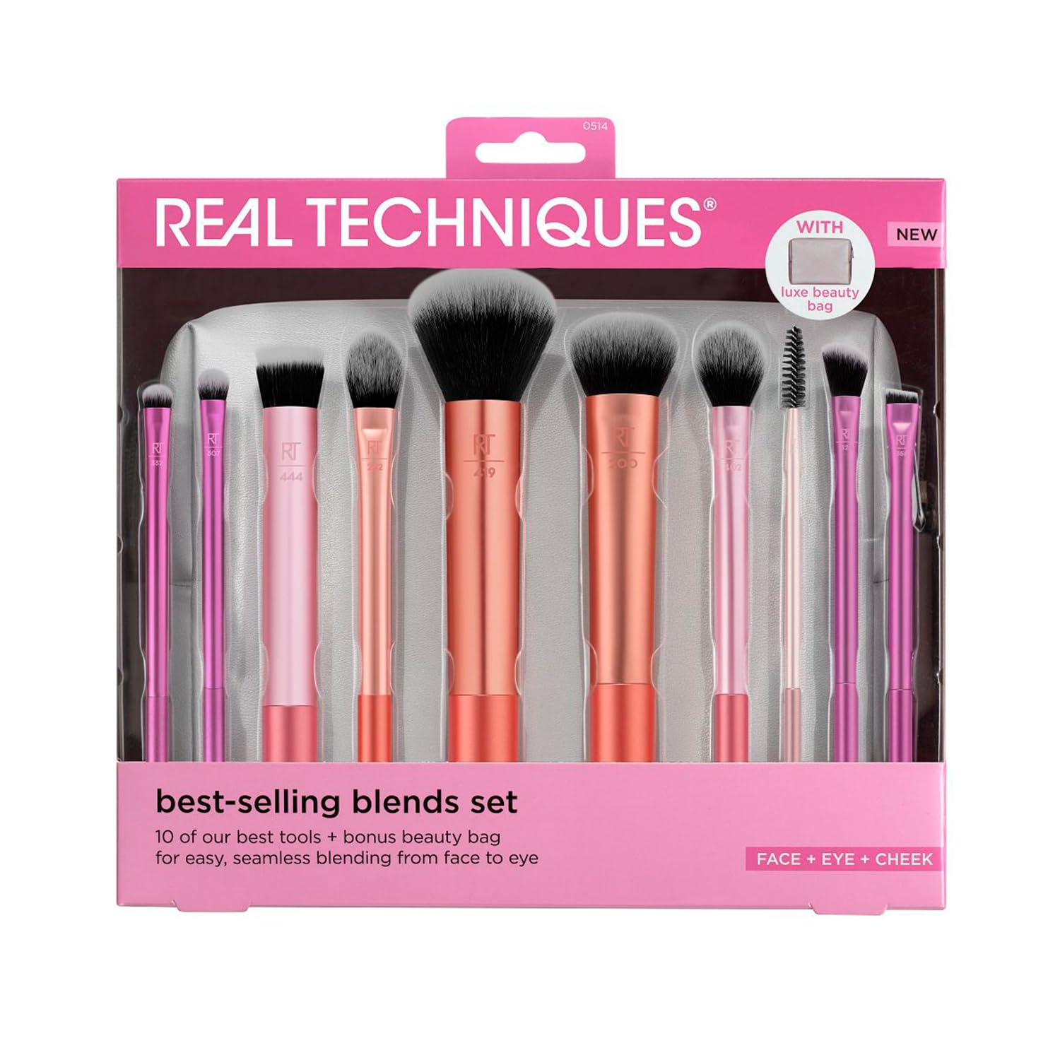 Sada Štětců na líčení 10 Ks Pouzdro Real Techniques Blends Set