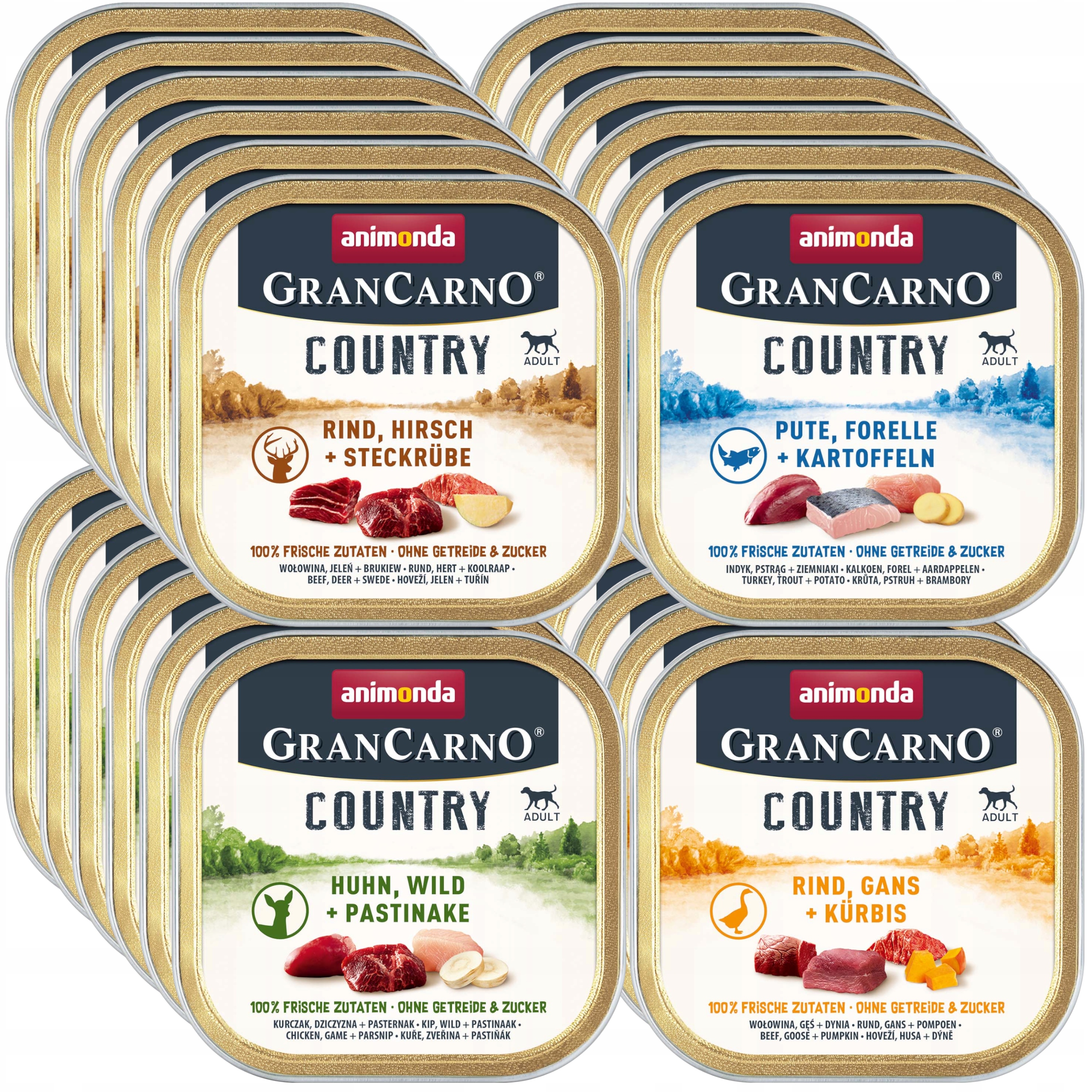 Animonda GranCarno Country krmivo pro psy MIX Chutí 24x150g