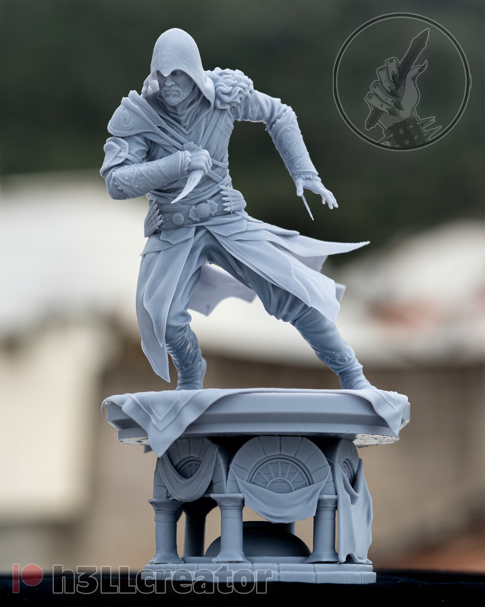 Figurka tvůrce Ezio Auditore Assassin's Creed Revelations h3LL 3D tisk 12K