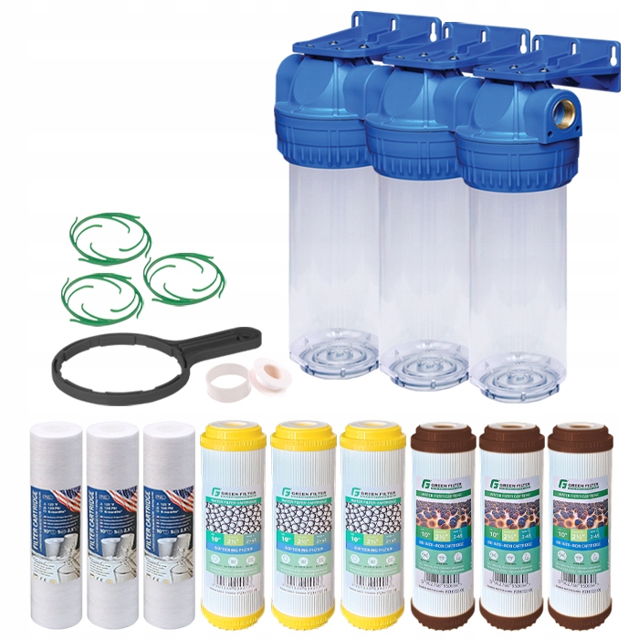 Filtra Wody: Pianka, Węgiel, Zmiękczacz, Odżelaziacz, Pozycjoner, 1/2 Cala