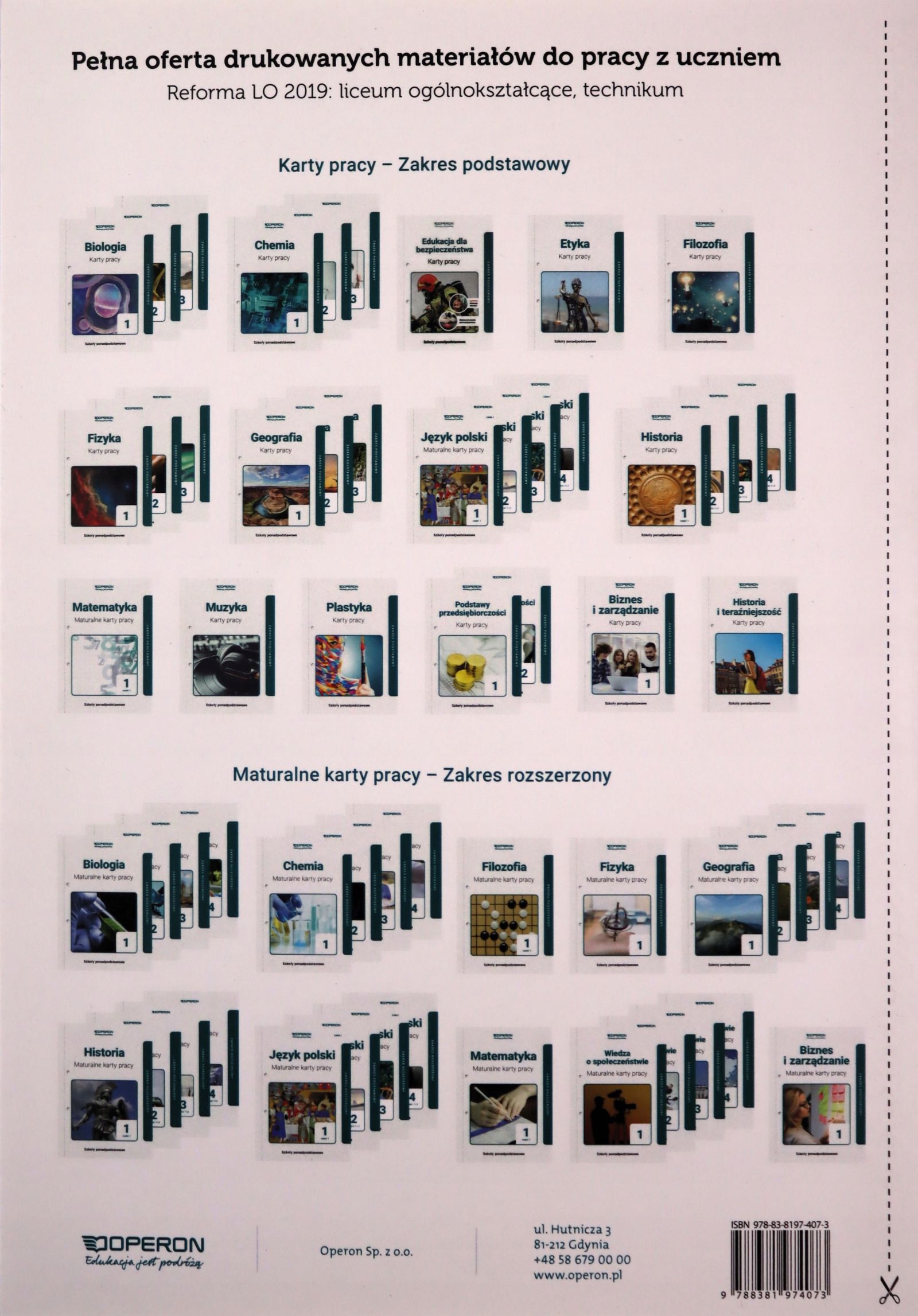 BIZNES I ZARZĄDZANIE LO 1 KARTY PRACY ZAKRES PODST Stan opakowania oryginalne