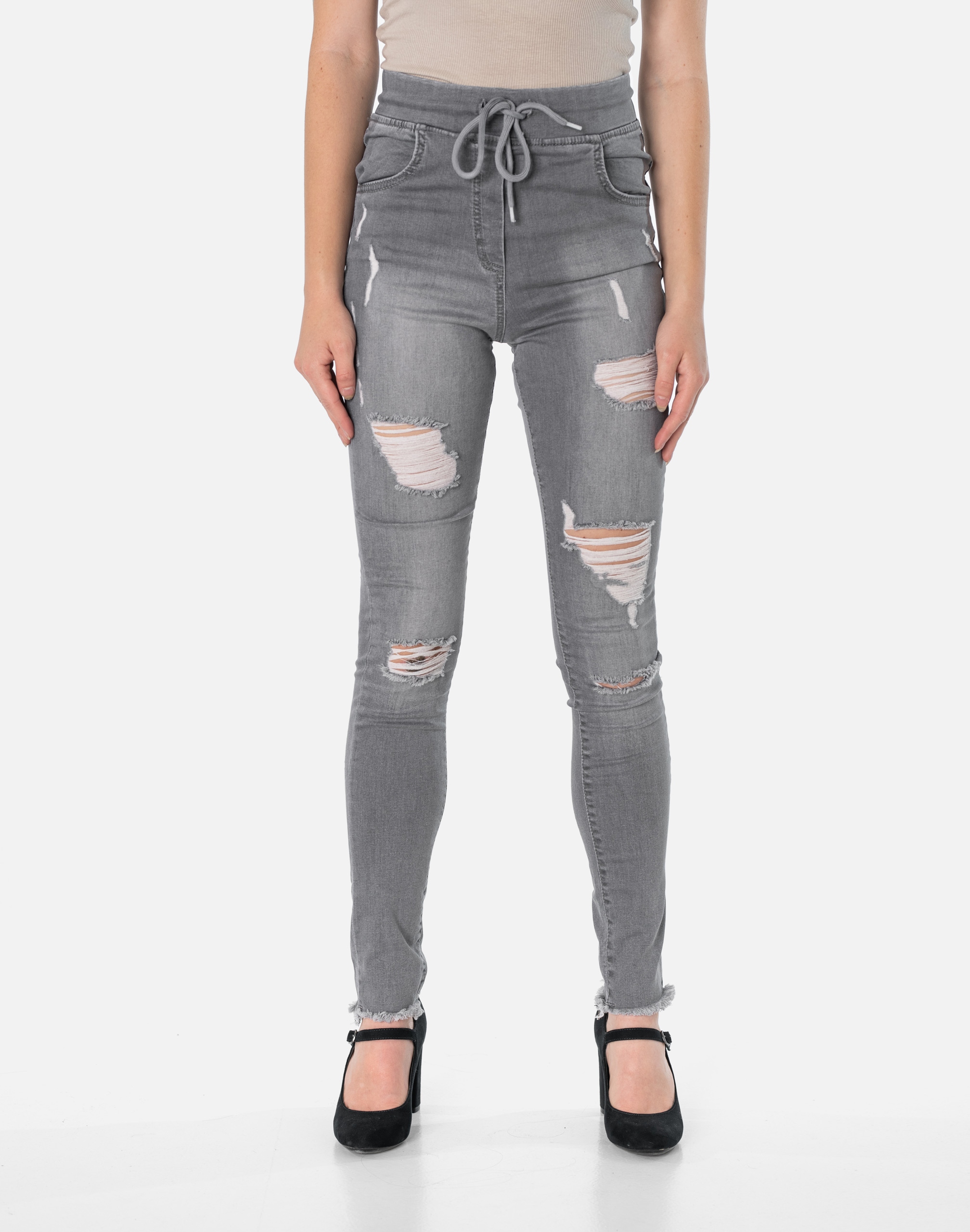 Spodnie Jeans Rurki Damskie Wysoki Stan 9021A-2 40 Rozmiar 40