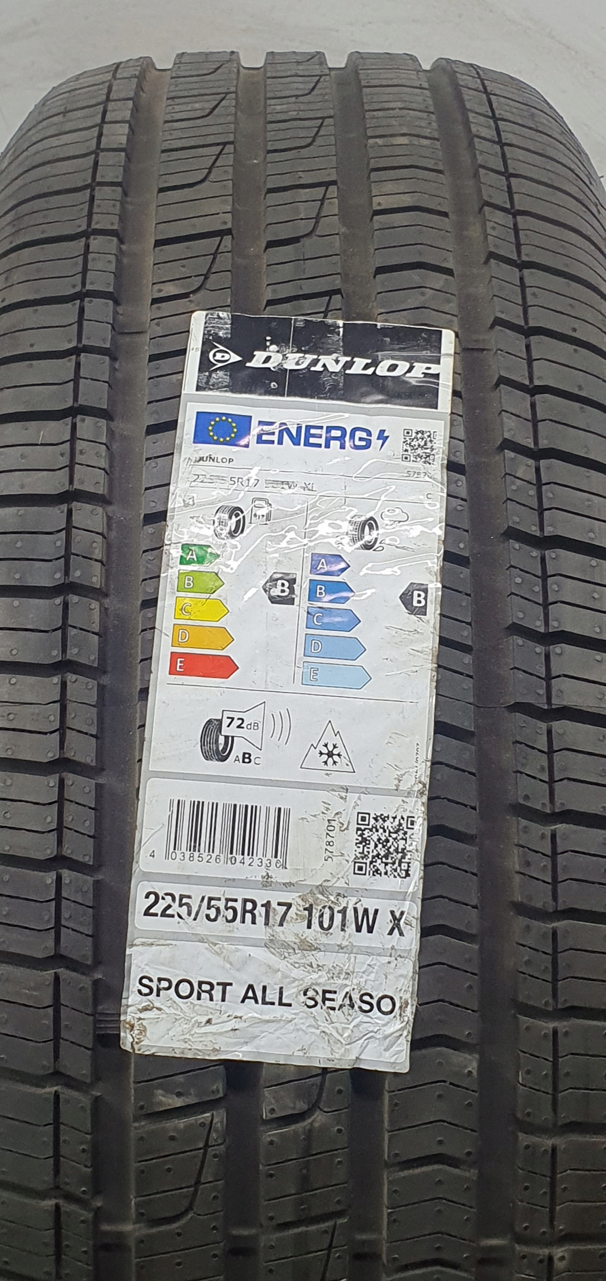 Opona Dunlop Sport All Season 225/55R17 101W 225/55/17 Jak Nowa Nowy