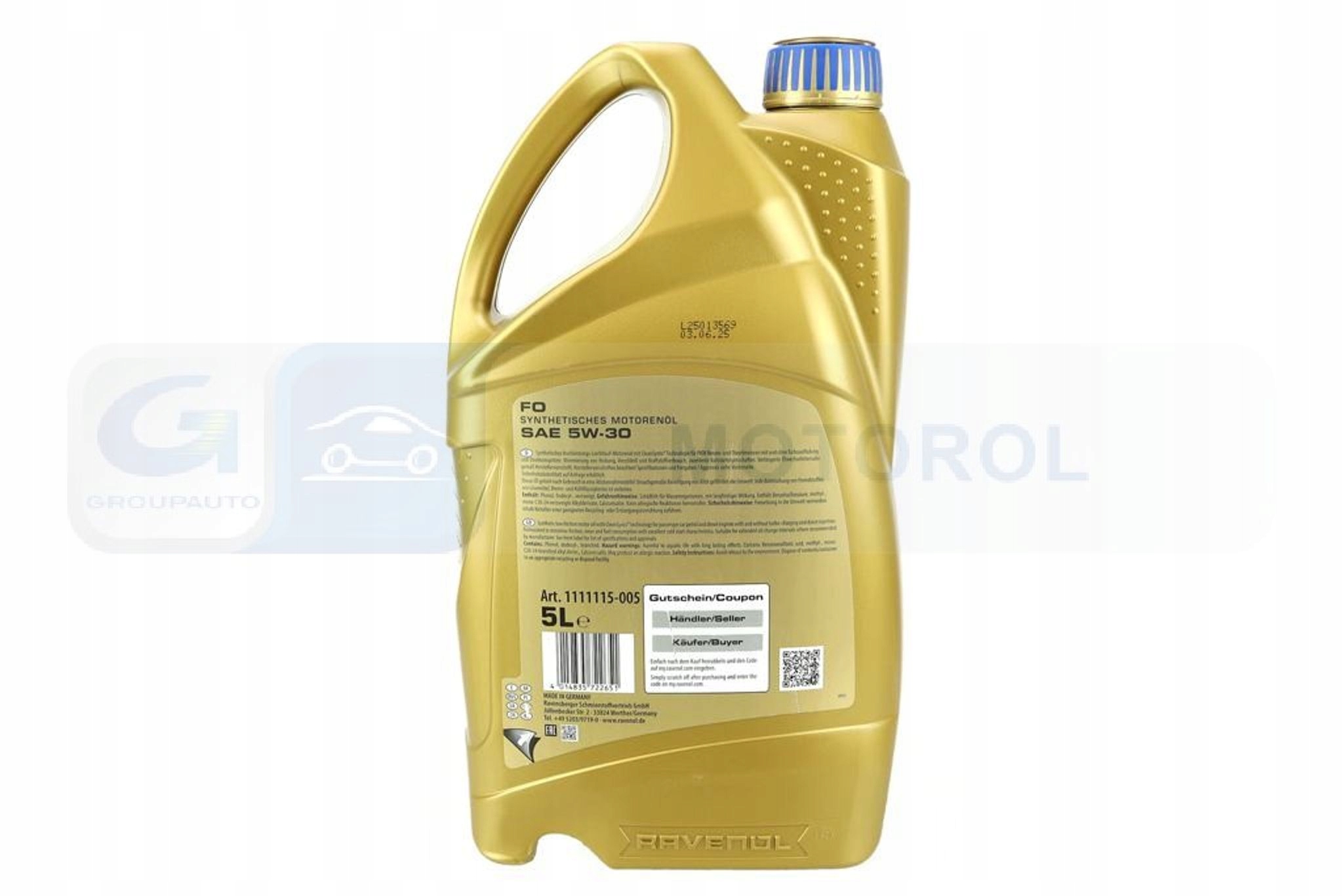 Motorový olej Rav Ford 5W30 5L Ravenol