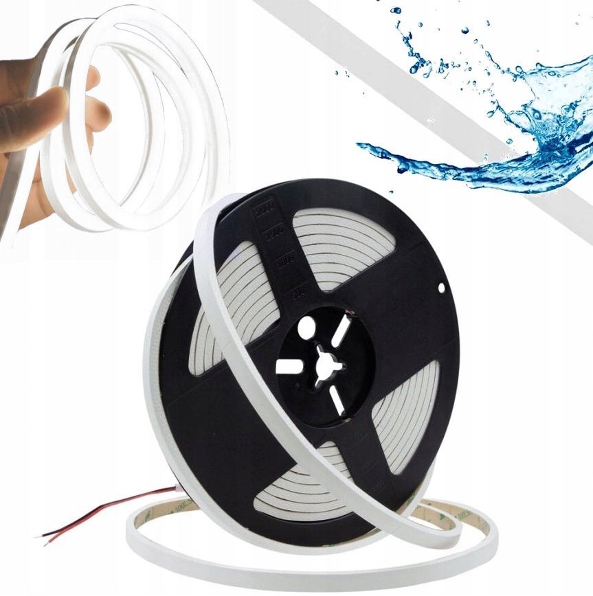 Led páska 24V Neon Cob Hermetická 480LED/m 7W/m 310lm/m Studená IP67 5M