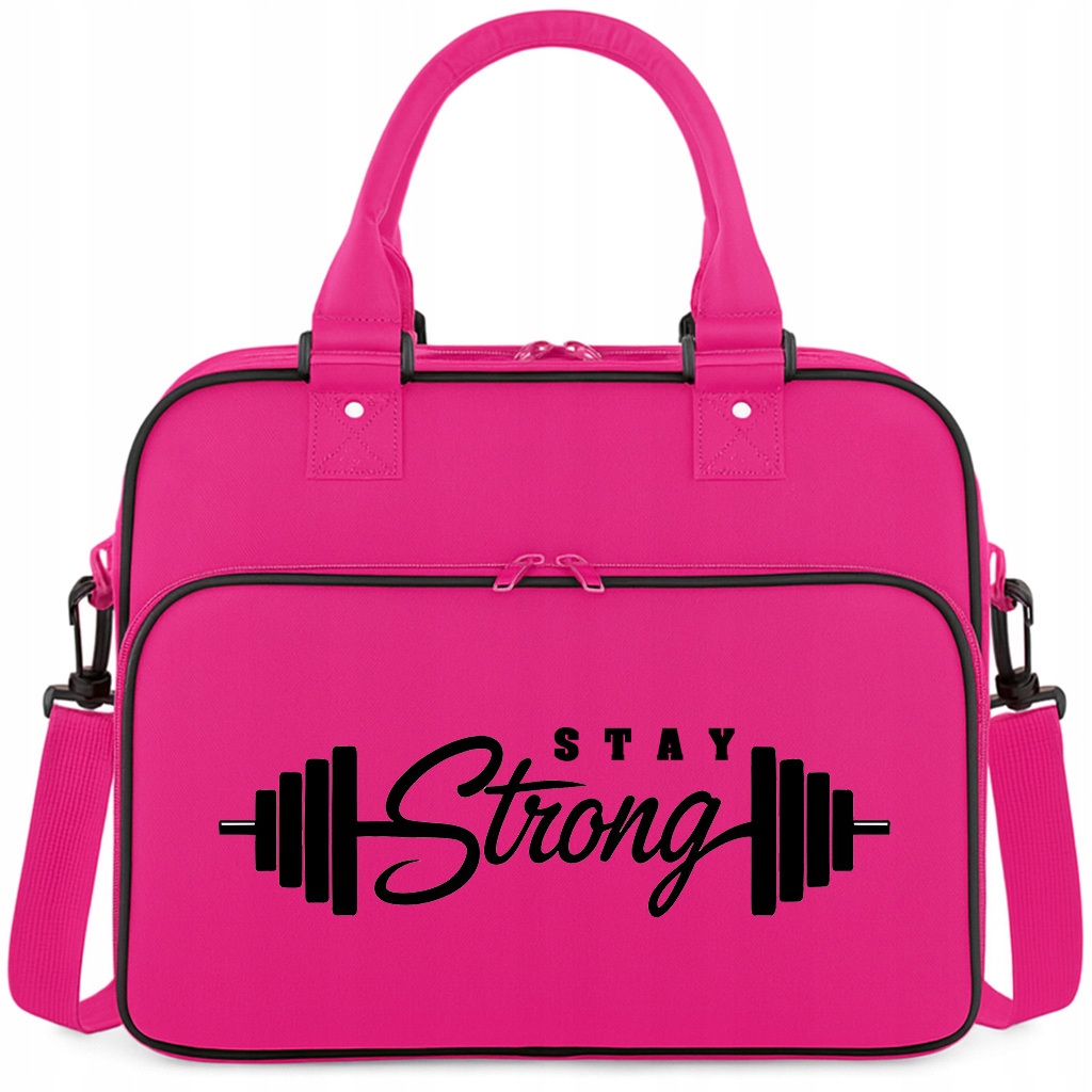 Torba Różowa Stay Strong Pojemna Na Siłownię Trening Fitness Pilates Sport