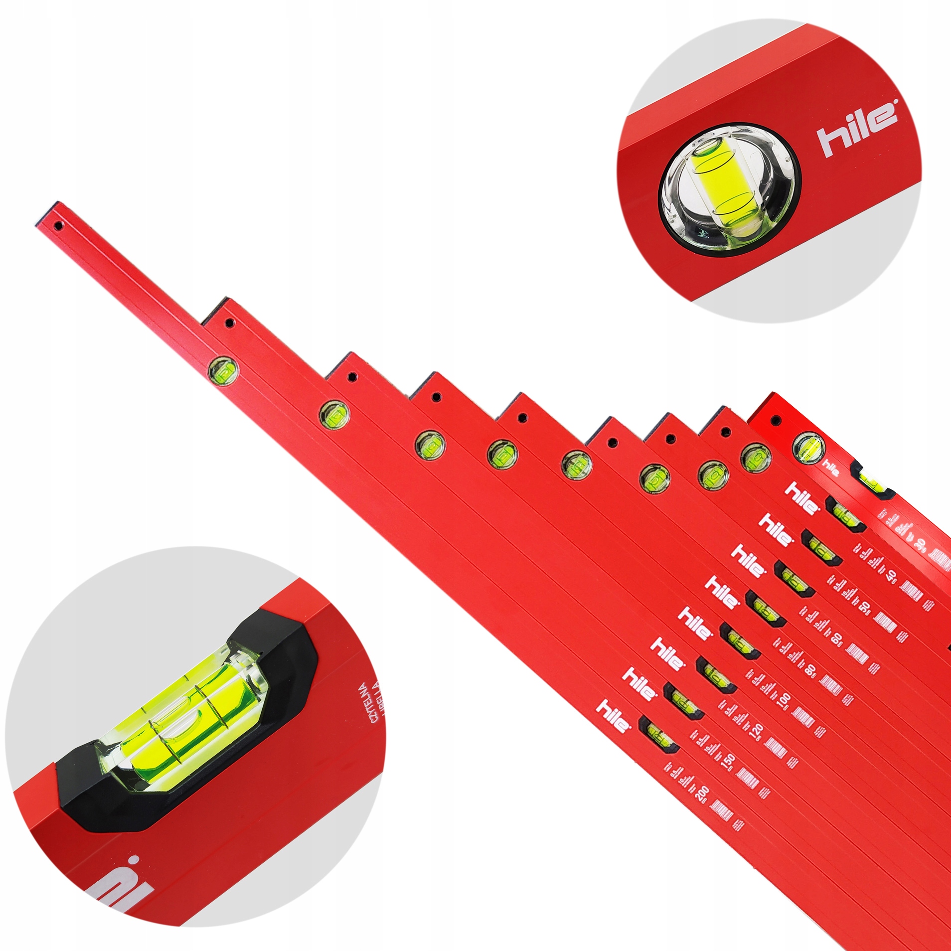 

Poziomica Polska Pro Hile Zestaw 9 Sztuk 30-200cm
