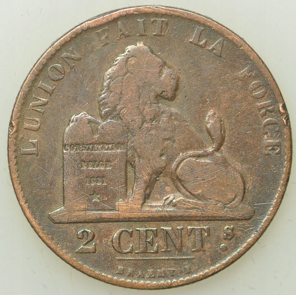 Belgia - 2 centymy 1863