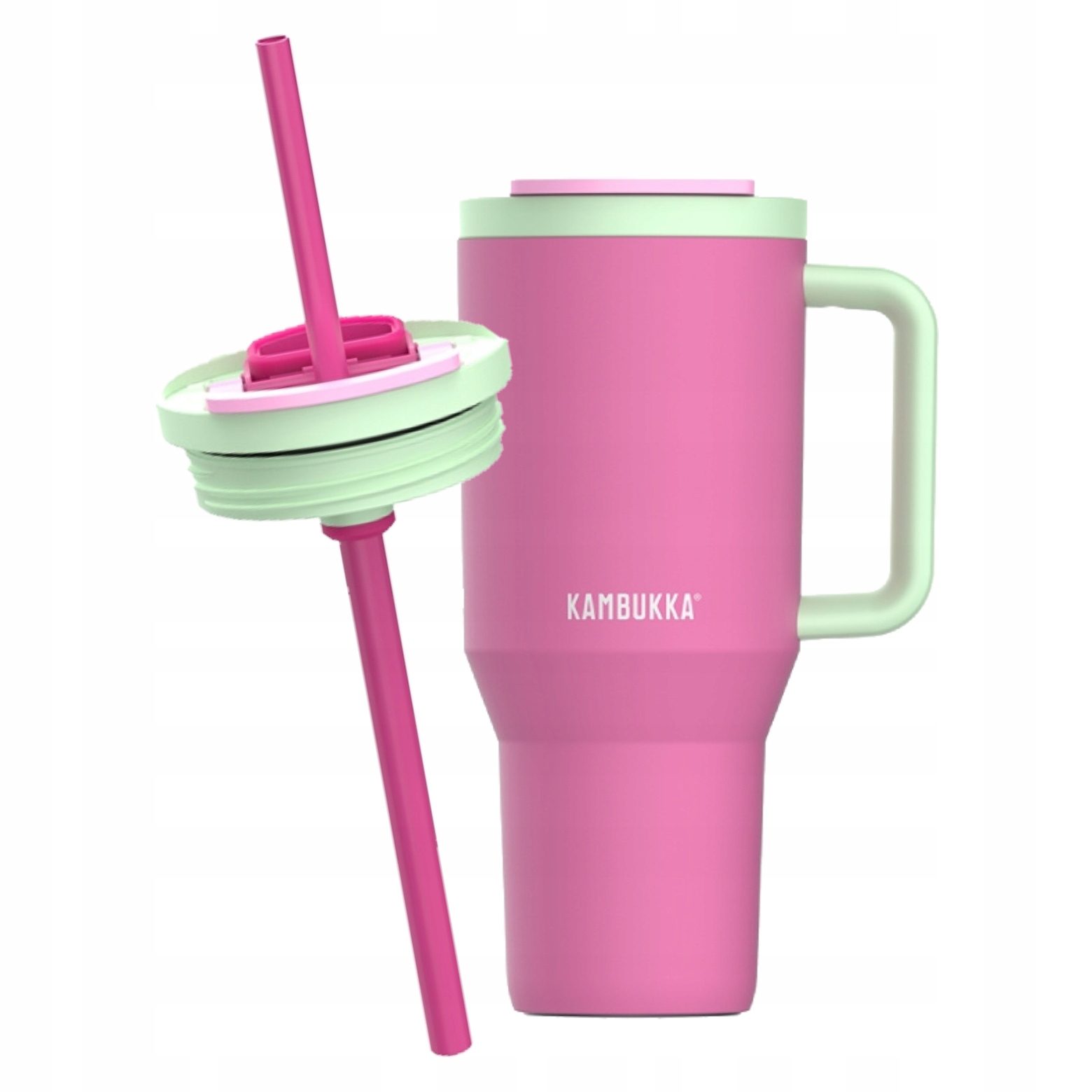 Termohrnek s brčkem Kambukka Rio 950 ml Bubblegum Mint