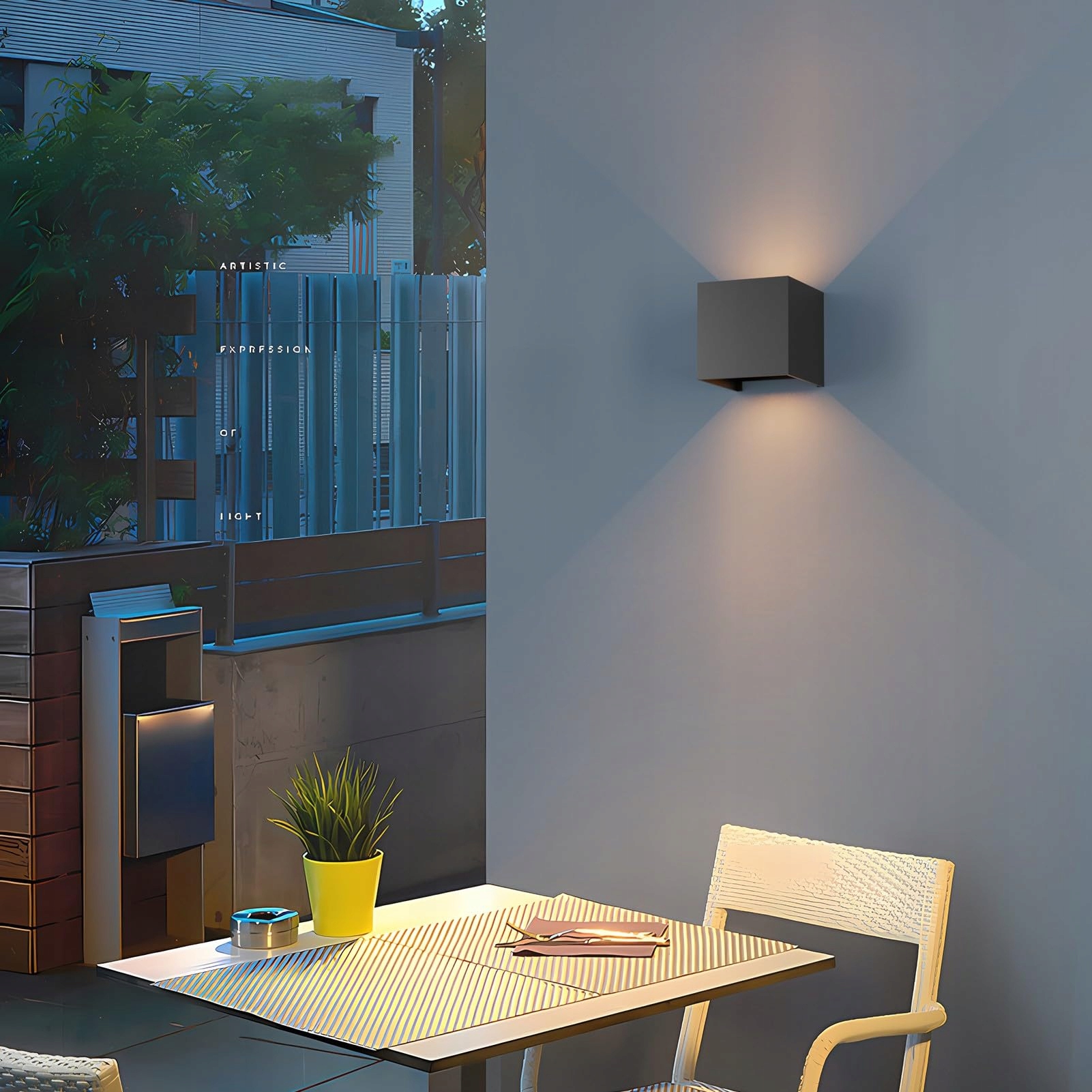 KLIGHTEN Zestaw 2 Lamp LED Wewnętrzne i Zewnętrzne 7W IP65 Ciepłe Światło — miniatura 6