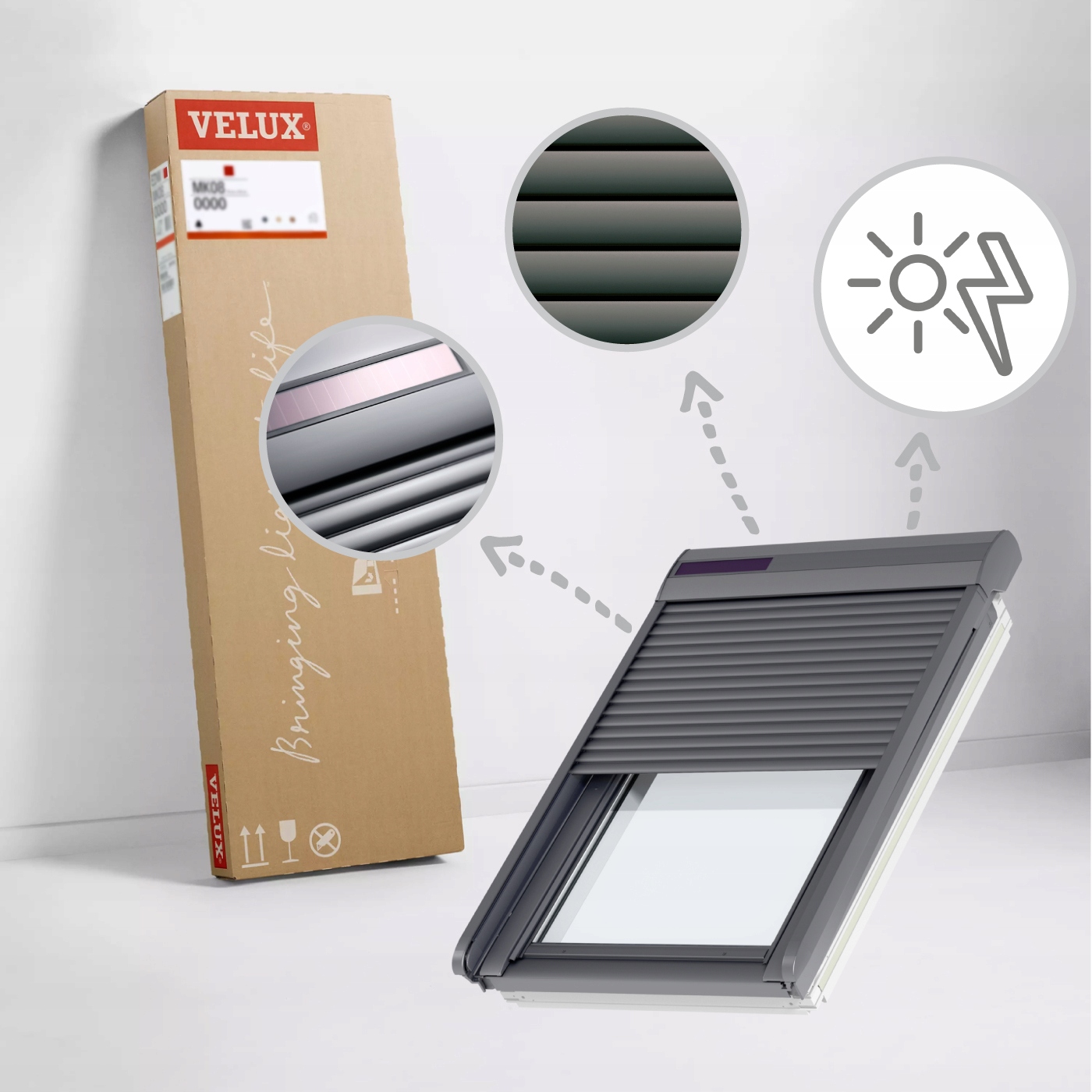 Vonkajšia solárna Roleta Ssl pre strešné okno Velux C02 CK02 55x78