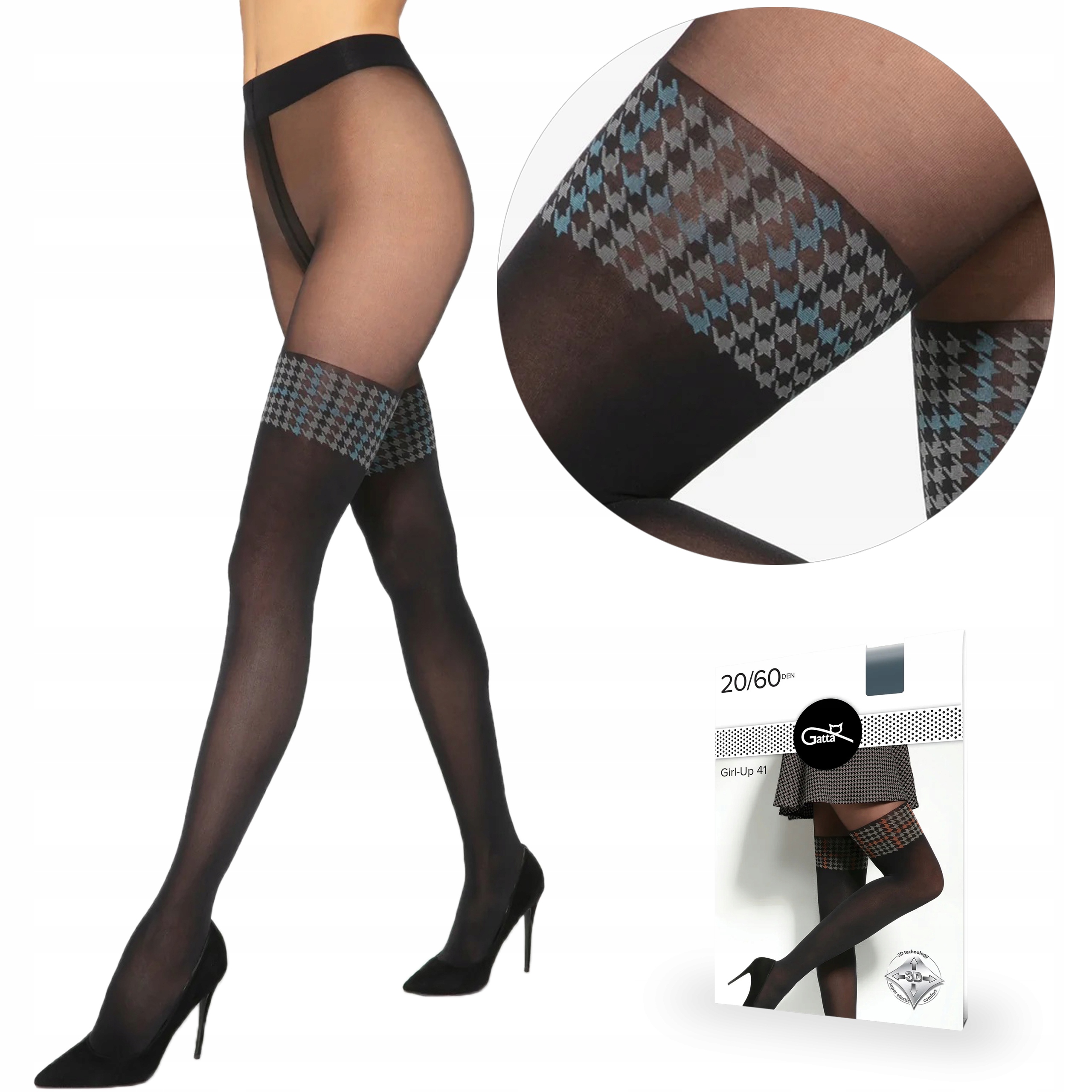 

Gatta rajstopy Girl-Up 41 Mikrofibra Midnight 4-L