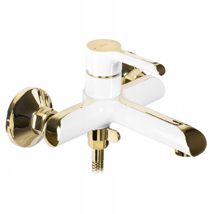 Bateria MELIA biała złota wannowa ścienna REA Stan opakowania oryginalne