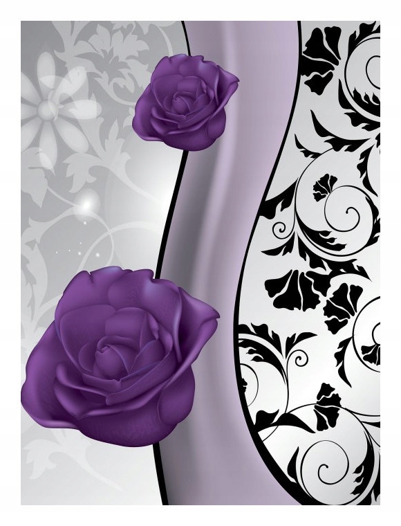 Fototapeta Fialové růže Elegance v odstínech fialové 206x275 lepidlo