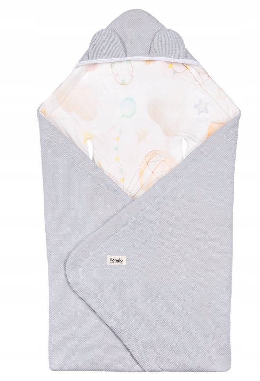 Otulacz do fotelika Lionelo Travel Swaddle Blanket Baloon Szary