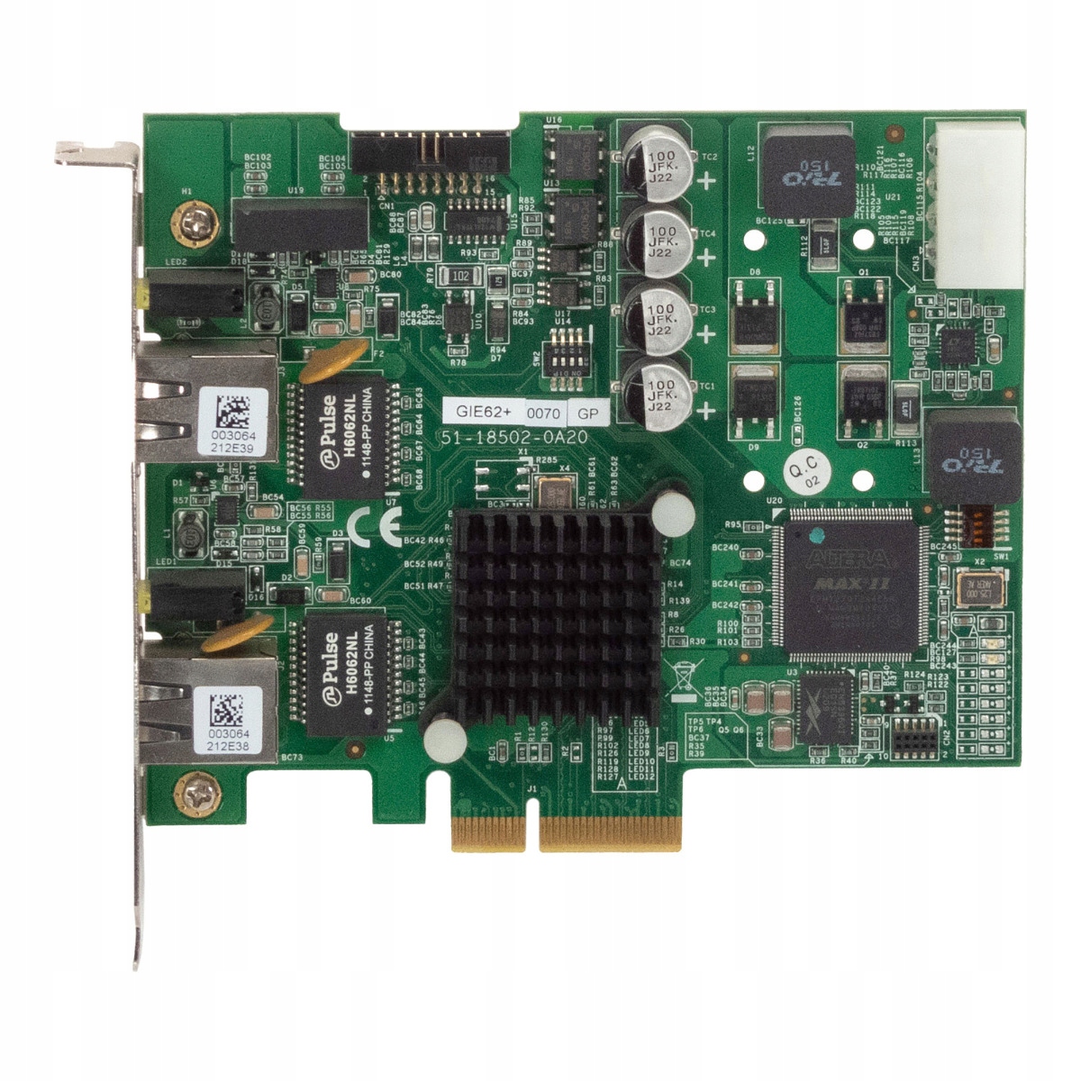 Adlink Technology GIE62+ 51-18502-0A20 2-CH Gigabitový Ethernetový Rámový Grabber